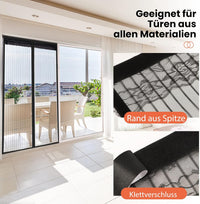 DIKER Magnetic Fly Screen Door, Fly Nets for Doors 100 X 230cm, Door Fly Screen, Screen Mesh Insect Protection Door No Gap, Easy to Install Without Drilling, Keep Bugs Out Lets Fresh Air in, Black