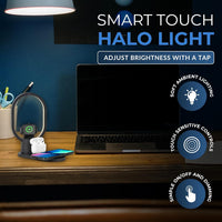 iN 3-in-1 Wireless Charging Station with Night Lamp for Apple Devices | Travel Stand, Fast Charger for iPhone16/15/14/13/12/11 | MagSafe Magnetic Charger for Apple Watch,AirPods,Fast Charge