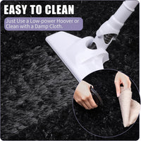 Round Shaggy Area Rug Fluffy High Pile Plush Washable Velvet 120cm Decorative Floor Mat Ã¢ÂÂ Black