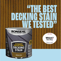 Ronseal Decking Stain Ultimate Protection Medium Oak 5L  Medium Oak