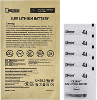 EEMB 5 PACK CR2450 Battery 3V Lithium Battery 2450 Button Coin Cell Batteries DL2450, ECR2450, BR2450 for Watch Tea Lights Votive Candles Alarm System Car Key Fob Remote Control Calculators Toys Games