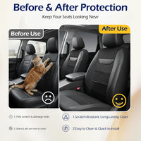 2 Pack Front Memory Foam Car Seat Covers, Breathable 4D Mesh, Universal Fit Black