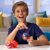 Miraculous Ladybug Age 3+, 4-1 Capsule Collectible Toy, Surprise Miraball with expanding Plush Kwami, Collectible Character Metal Case, Glittery Stickers & hanging Display Ribbon