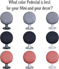 Mount Genie Google Home Mini Pedestal: Improves Sound Visibility and Appearance - Cleanest Mount Holder Stand for Google Mini - Designed in USA (White)