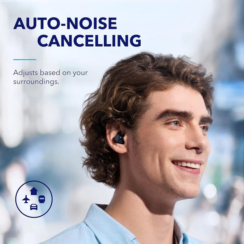 soundcore by Anker Space A40, Wireless Headphones, Automatic Noise Cancelling up to 98%, 50h Playback, Hi-Res Sound, Comfortable Design, App Control (Refurbished)