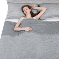 Elegear Cooling Blanket for Summer, Q-Max 0.5 Japanese Arc-Chill 3.0 Cool Fiber Throw for Hot Sleepers, Night Sweats, Adult Kids Sofa Car Travel, Lightweight, Single Bed, 130x170cm, Gray