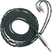Linsoul Tripowin Zonie 16 Core Silver Plated Cable SPC Earphone cable for 7hz Timeless TINHIFI T3 T2 PRO T4 (MMCX, 3.5mm, Moss)