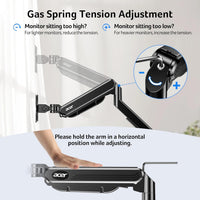 Acer Monitor Arm Desk Mount Adjustable for 17-34 Inch Screens â Black