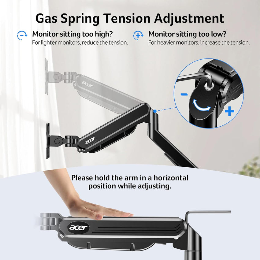Acer Monitor Arm Desk Mount Adjustable for 17-34 Inch Screens â Black