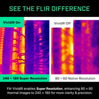 Flir One - Thermal Imaging Camera for iOS Smartphones (iPhone 14 and Older w/Lightning Port), 240x180 Super Resolution (80x60 Native IR)