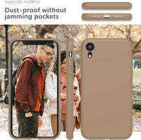 YATWIN Silicone Case for iPhone XR, Soft-Touch, Shockproof, DustProof, Antiskid Full Body Armour Phone Cover for Apple iPhone XR - Milk Tee