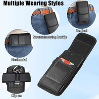 Cell Phone Belt Holster,Phone Nylon Holster Case,Mobile Phone Pouch with Belt Loop,Heavy Duty Phone Cover with Belt Clip for 5.8-6.8 inch smartphones