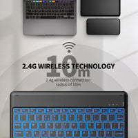 EasyAcc Bluetooth-Keyboard, Wireless Bluetooth Keyboard Compatible with Windows/Android/iOS with English Layout Tablets, backlight