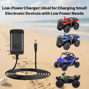 12V Charger for Ride on Car, 1.5M 12V 1ABattery Charger Adapter for Kids Electric Ride on Car SUV Motorcycle ATV Ride Ons Accessories, Sports Car, Quad Bike Jeeps, Electric Baby Carriage Ride Toy