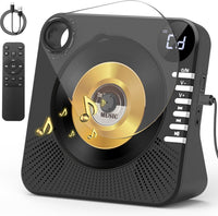 Portable CD Player with Bluetooth 5.0, Greadio Desktop CD Players for Home, CD Music Player with Speakers, Remote Control, Dust Cover, FM Radio, LCD Display, AUX, USB, Headphone Jack
