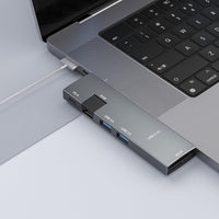 USB-C Hub 7-in-2 Thunderbolt 4 4K60 HDMI Ethernet SD/microSD for MacBook 13in