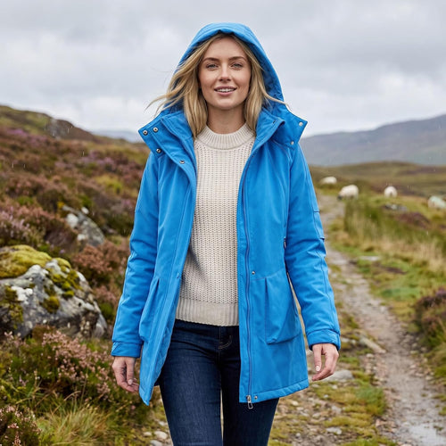 Women's Waterproof Softshell Jacket Fleece-Lined Warm XXL Long