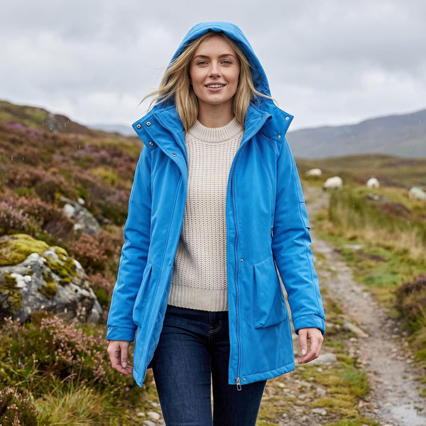 Women's Waterproof Softshell Jacket Fleece-Lined Warm XXL Long