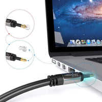 Mini-TOSLINK optical audio cable with signal protection - 1m (Mini-TOSLINK to TOSLINK, digital SPDIF/fibre optic cord for soundbars, stereo systems/amps, Hi-Fi) by CableDirect