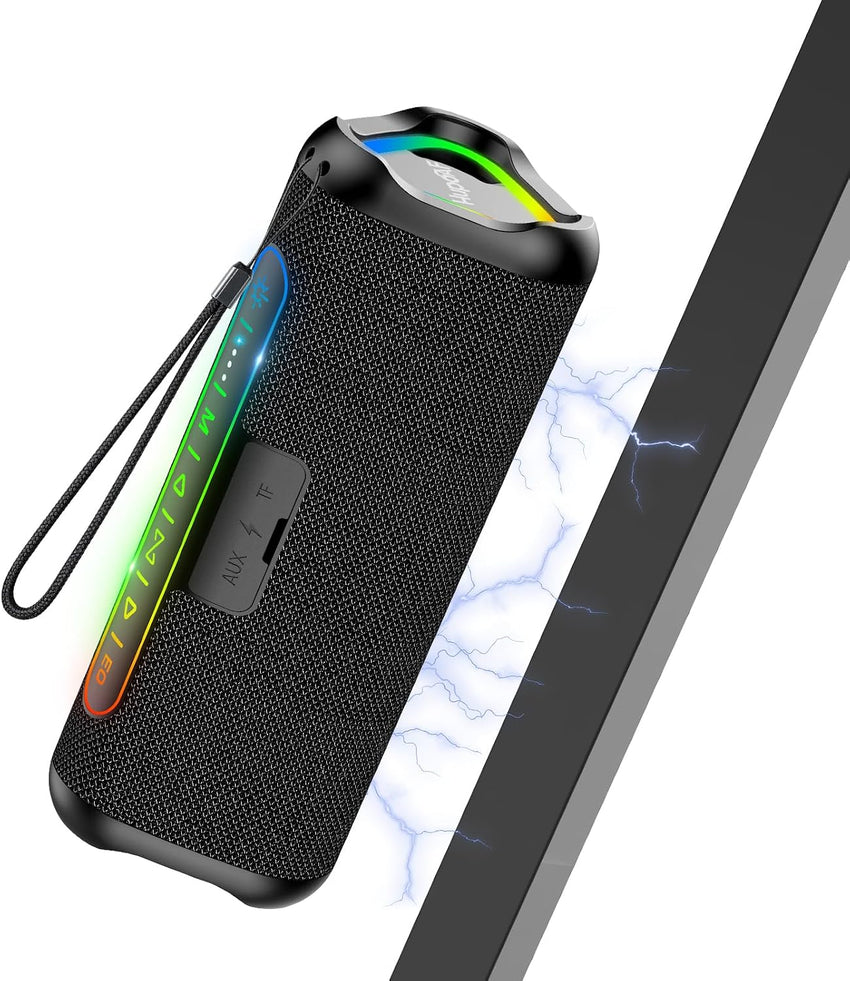 Magnetic Bluetooth Portable Speaker 20W Stereo IPX7 20H Playtime TWS RGB Lights Ã¢ÂÂ Black