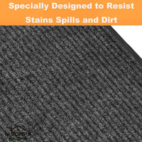 Nisorpa Carpet Runners for Hallways 90x300cm Hallway Runner with Non Slip Back Dirt Stopper Extra Long Hall Runner Washable Runner Mat for Home office Kitchen Gray