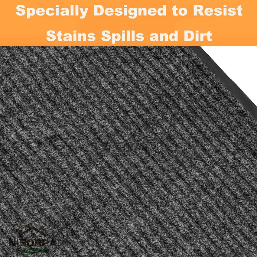 Nisorpa Carpet Runners for Hallways 90x300cm Hallway Runner with Non Slip Back Dirt Stopper Extra Long Hall Runner Washable Runner Mat for Home office Kitchen Gray