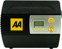 AA 12V Digital Tyre Inflator AA5502 - For Cars Other Vehicles Inflatables Bicycles - Shows PSI BAR KPA 3-100 PSI - Includes Adaptors, Black