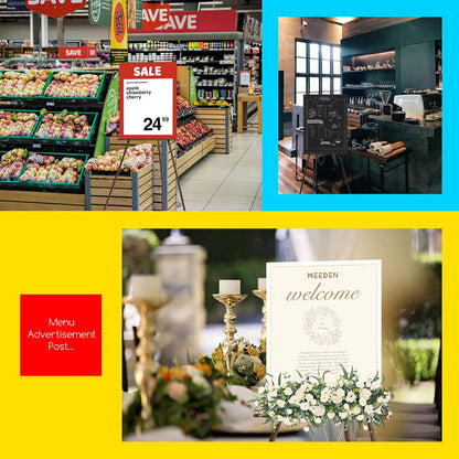 MEEDEN Easel Stand for Wedding Sign: Wood Tripod for Poster Board - Wooden Easel Standing for Display Welcome Picture