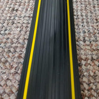 Allcam FCP 2m Rubber Floor Cable Protector/Cable Cover w/Hi Vis yellow Stripes & 15x 8 mm Cable Channel