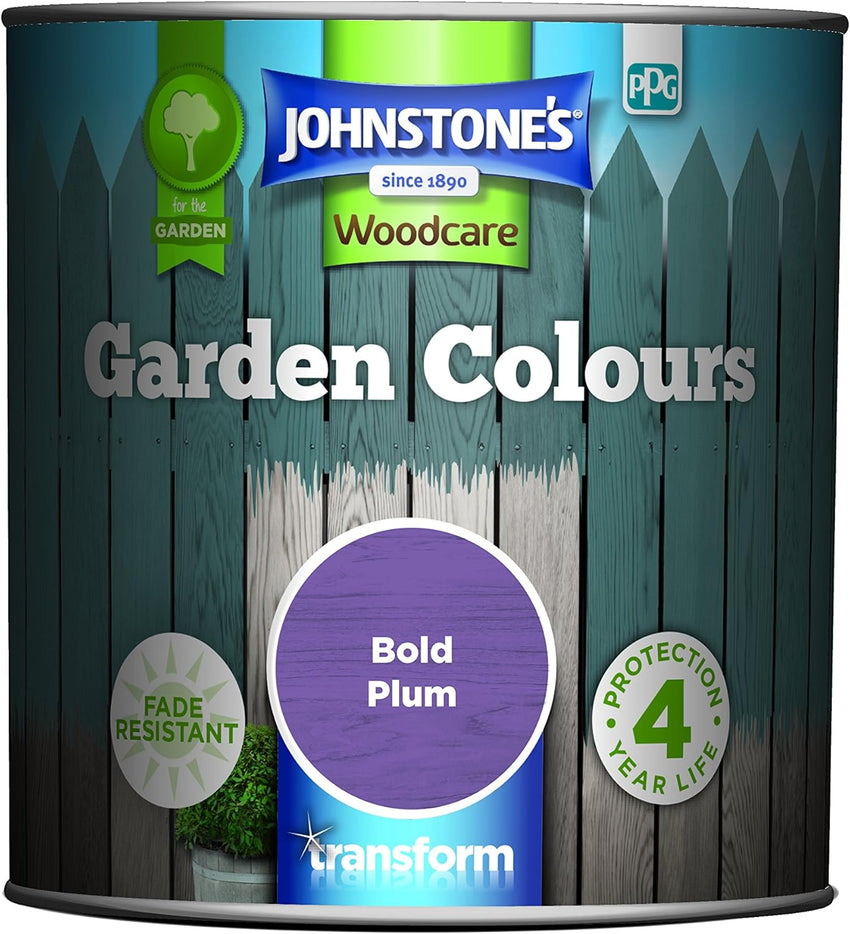 Johnstone's Exterior Wood Paint 1L Quick Dry 12mÃÂ²/L Ã¢ÂÂ Bold Plum