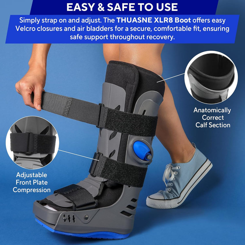 THUASNE XLR8 - Full Shell Pneumatic Tall Air Walker Fracture Boot - CE Medical Device (L)