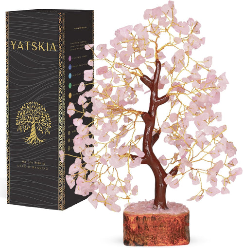 YATSKIA Rose Quartz Tree Chakra Gem Tree for Positive Energy â Home Decor Gift