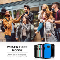 BEZ Case for Xcover 4 Case, Shockproof Cover Compatible with Samsung Galaxy Xcover 4 / Xcover 4S, Shock Absorbing, Heavy Duty Dual Layer Tough Cover, Blue Navy