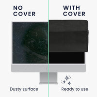 kwmobile Monitor Cover Compatible with 24-26" monitor - Dust Cover Computer Screen Protector - Dark Grey