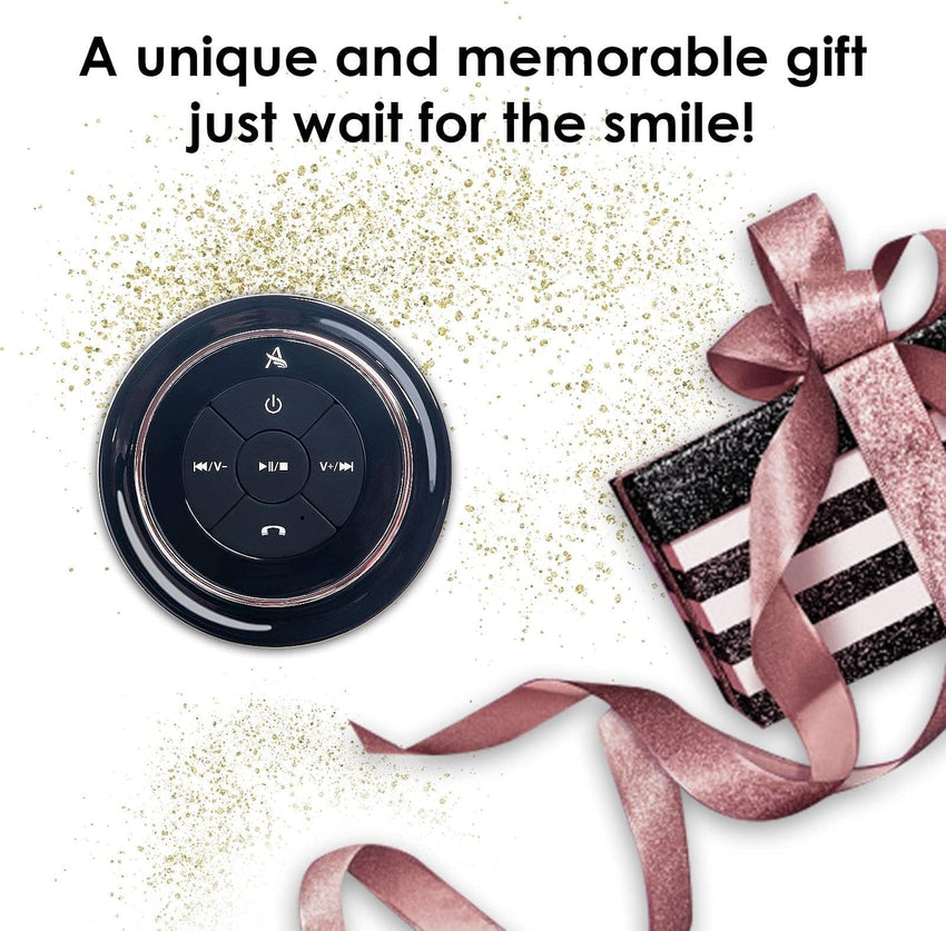 Xleader Shower Speaker, Certified IPX7 Waterproof Bluetooth Speaker with suction cup and mic for Bathroom, Crystal sound & Rich Bass, up to 12h playtime, Electronics Gifts for Girl Women,Pink rose