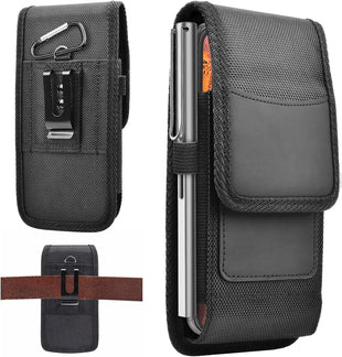 Cell Phone Belt Holster,Phone Nylon Holster Case,Mobile Phone Pouch with Belt Loop,Heavy Duty Phone Cover with Belt Clip for 5.8-6.8 inch smartphones