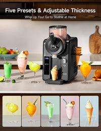 HiCOZY F3 Slush Machine Ice Cream Maker 5 Preset Modes NEW Black