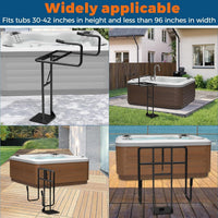 Hydraulic Hot Tub Cover Lifter Adjustable Spa Cover Lift Rust-Resistant Coating Fits Most Round & Inflatable Hot Tubs â Universal