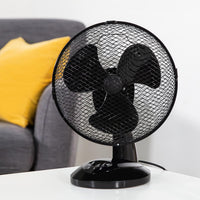 Zanussi 9" Inch, Portable Desk Fan, 2 Speed Settings, Wide-Angled Oscillation, Quiet Operation, Perfect for Bedroom or Office, Black - ZNPDF0921B
