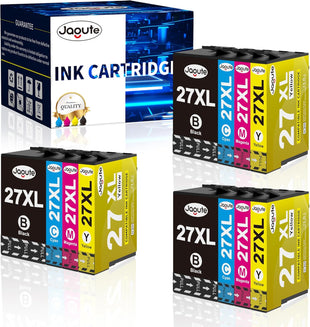 Jagute 27XL Printer Cartridges Replacement for Epson 27 Cartridges Multipack (12-Pack) for Workforce WF-7620 WF-3620 WF-3640 WF-7610 WF-7720 WF-7110 WF-7715 WF-7210 WF-7722