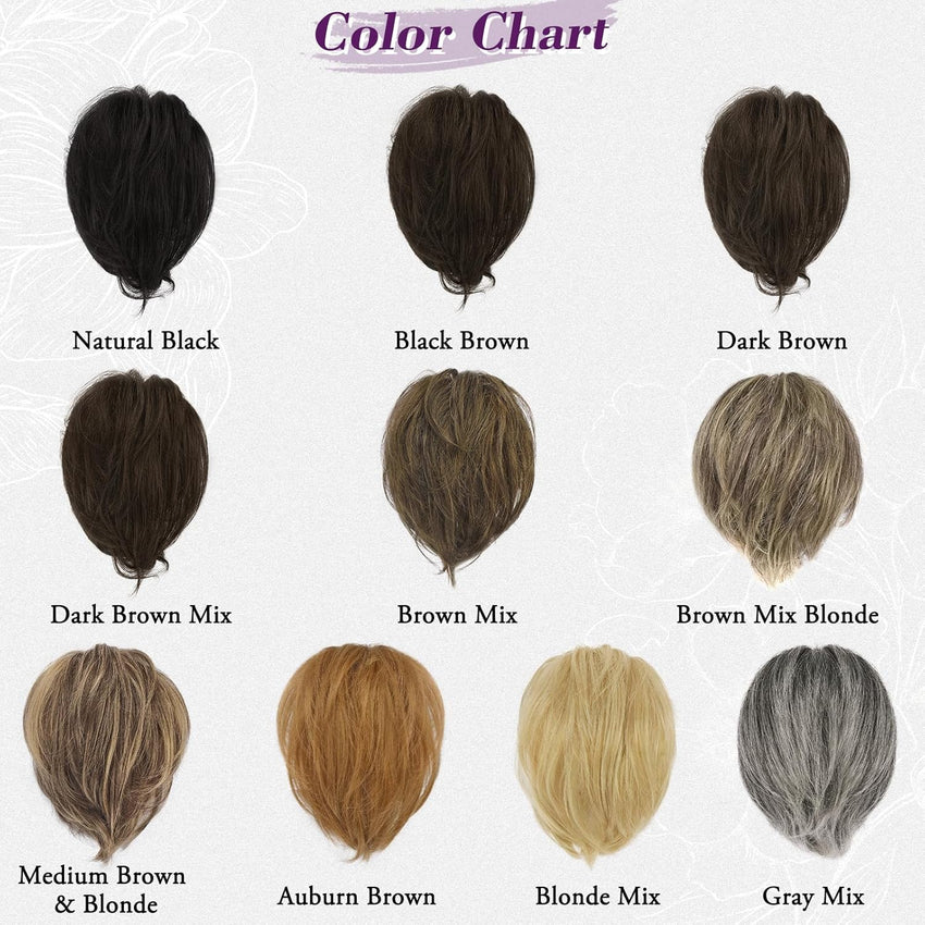 Ponytail Hairpiece 20cm Claw Clip Flexible Wires â Dark Brown