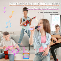 Gralal Karaoke Machine 2 Microphones, Girls Birthday Presents for Girls Toys Age 3-12 Microphone for Kids Toys for 3-12 Year Old Girls Gifts Birthday Gifts for Girls Easter Gifts for Kids