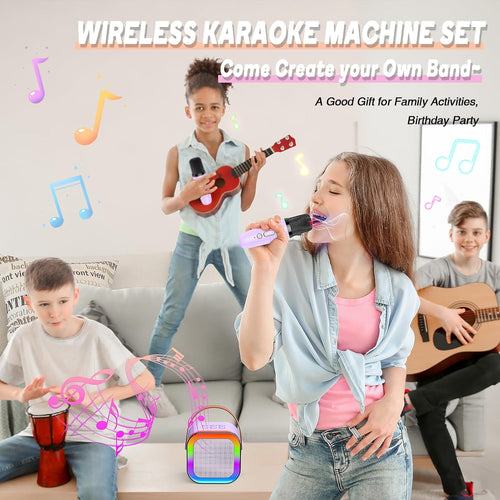 Gralal Karaoke Machine 2 Microphones, Girls Birthday Presents for Girls Toys Age 3-12 Microphone for Kids Toys for 3-12 Year Old Girls Gifts Birthday Gifts for Girls Easter Gifts for Kids