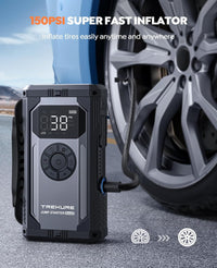 TREKURE 4000A Jump Starter Power Pack with 150PSI Air Compressor, 12V Portable Car Battery Booster Jump Starter for all Gas/10L Diesel, Car Jump Starter Power Bank with Jump leads, Emergency Light