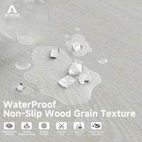 Vinyl Self-Adhesive Wood Look Flooring Waterproof Easy Clean Ã¢ÂÂ White Wash Maple 36 Planks