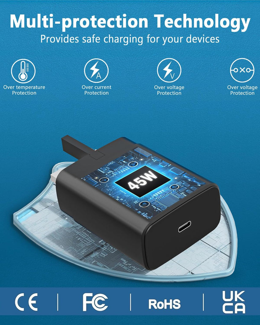 FUDCOCWN 45W USB C Fast Charger Compatible with Samsung Galaxy S24, S23, S22, S21, S20 Series Note 10/20/Z Fold5/Flip5,Galaxy Tab S9/S8