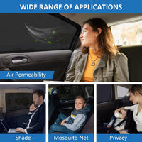 Car Window Sun Shades UV Protection for Kids Universal Rear Window Elastic â 2 pcs
