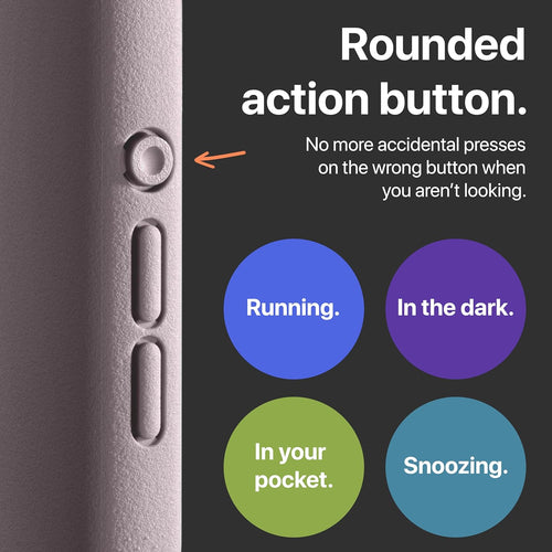 TineeOwl for iPhone 16 Pro Magnetic Case, [Covered Camera Control Button], Compatible with MagSafe, TPU, Minimalist, Slim/Thin, Grippy - Dune Series (Dusty Lilac, iPhone 16 Pro)