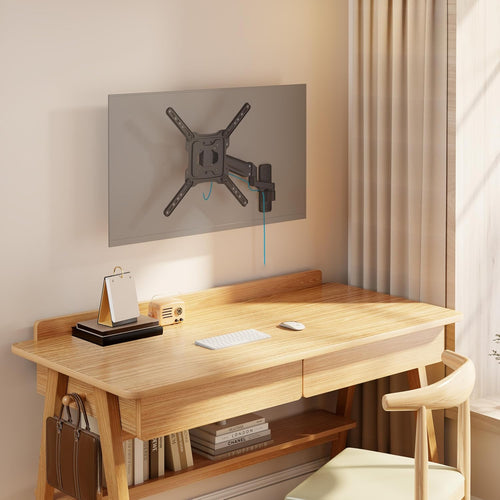 ProperAV Gas Spring Swing Arm Monitor & TV Wall Bracket 23'' 24" 28" 32" 37" 40" 42" 43" 46" 49" 55" VESA Max 400x400 Black