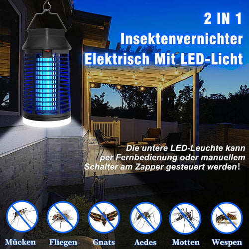 Electric Bug Zapper 4200V 15W Waterproof Indoor/Outdoor Insect Killer Lamp 15W